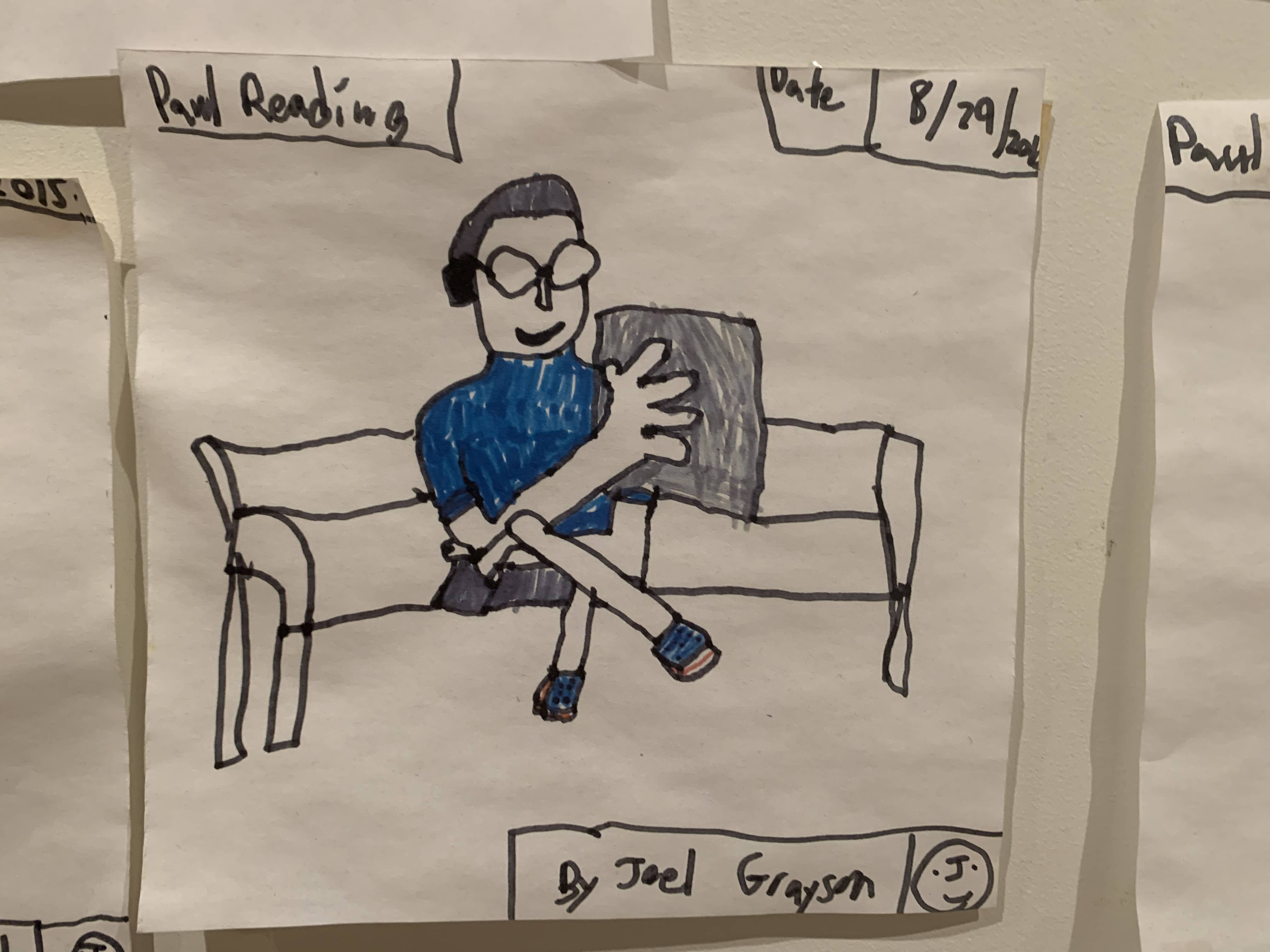 Artwork titled 'Paul Reading' on 2015.08.29